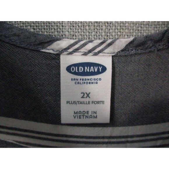 Old Navy Womens 2X Plus Striped Rayon Tank Top - Picture 5 of 8